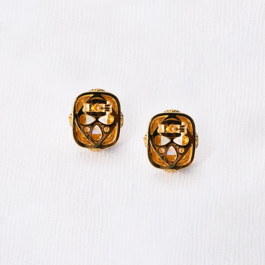 Modern Cushion Cut Earrings