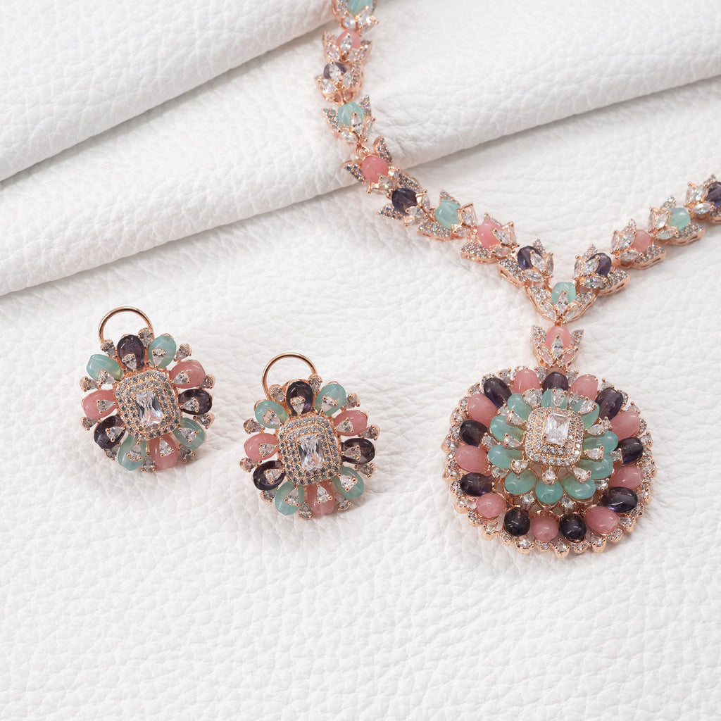 Modern Multicolored Circular Pendant Set