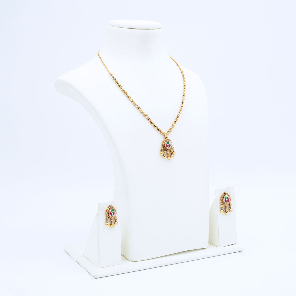 Trendy Spear Pendant Necklace Set
