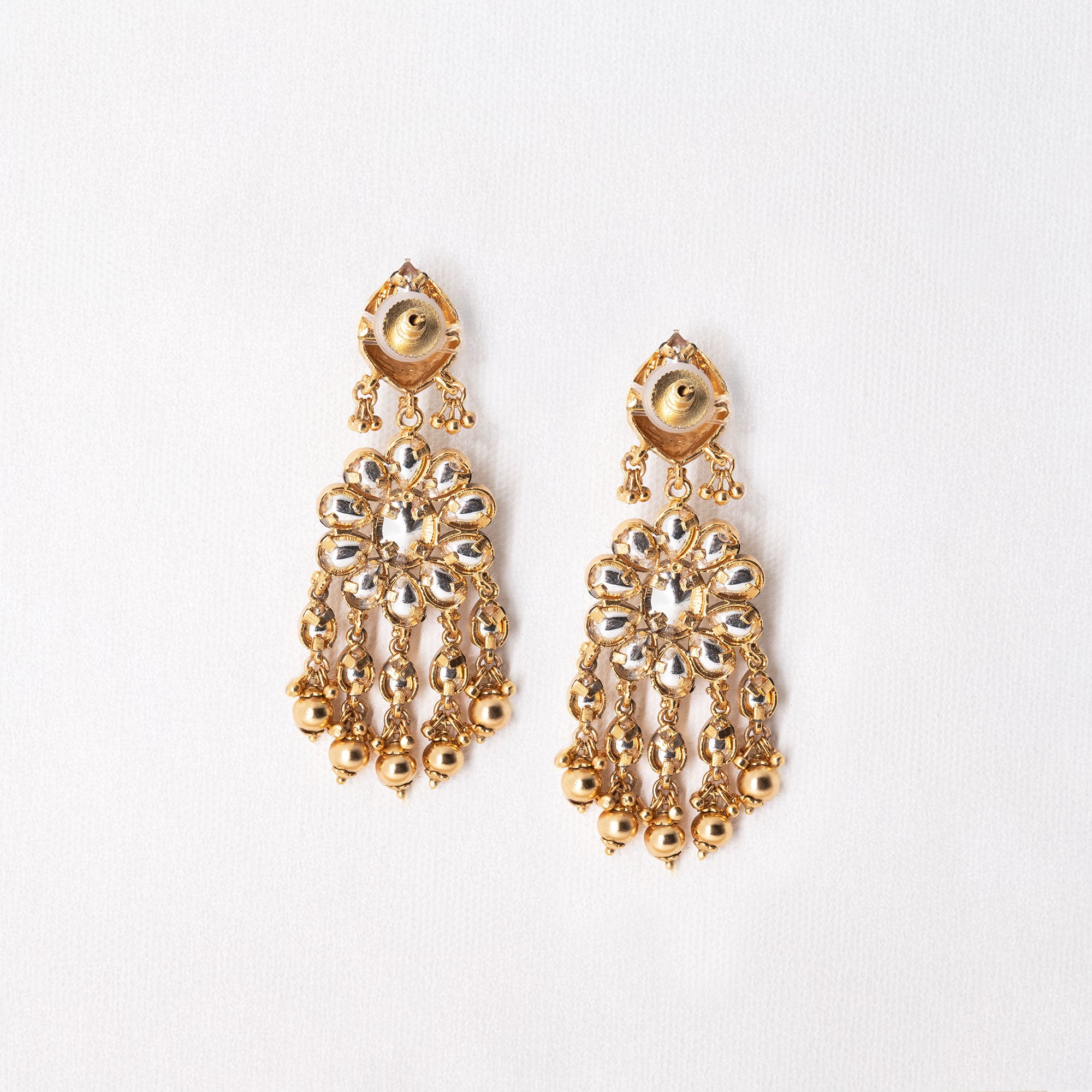 Traditional Spear Top Floral Earring Set