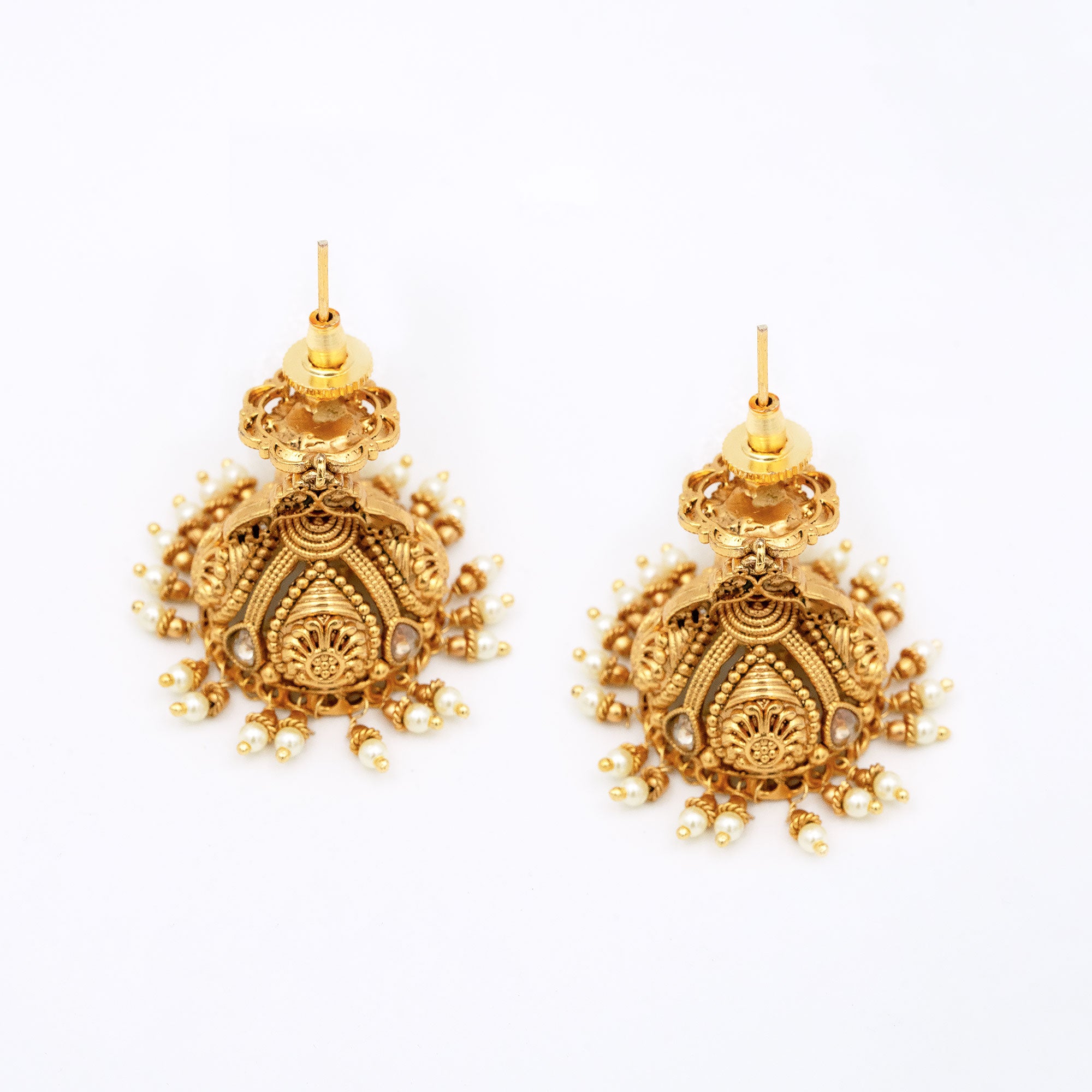 Traditional Floral Spear Earring Set