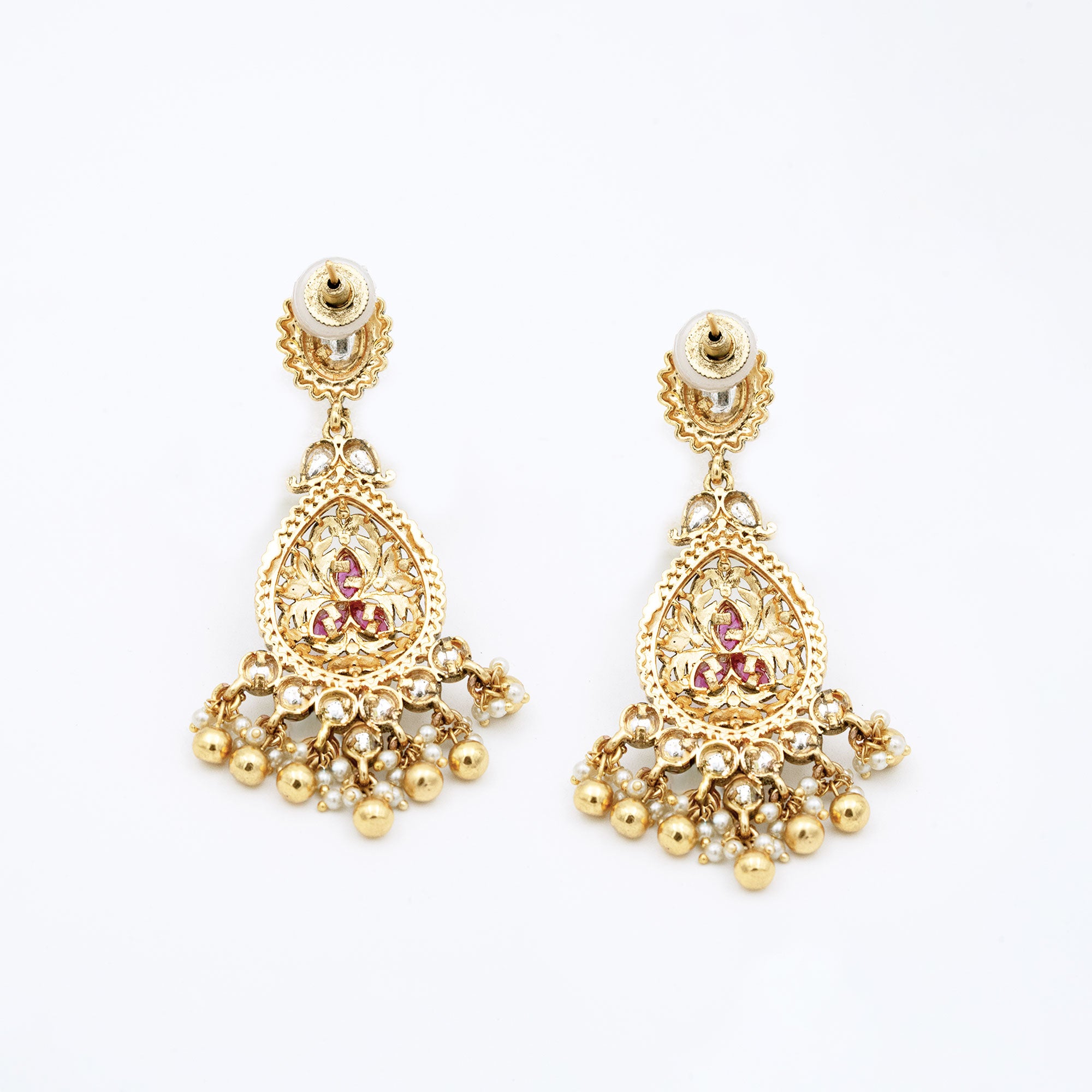 Traditional Round Top Spear Earring Set