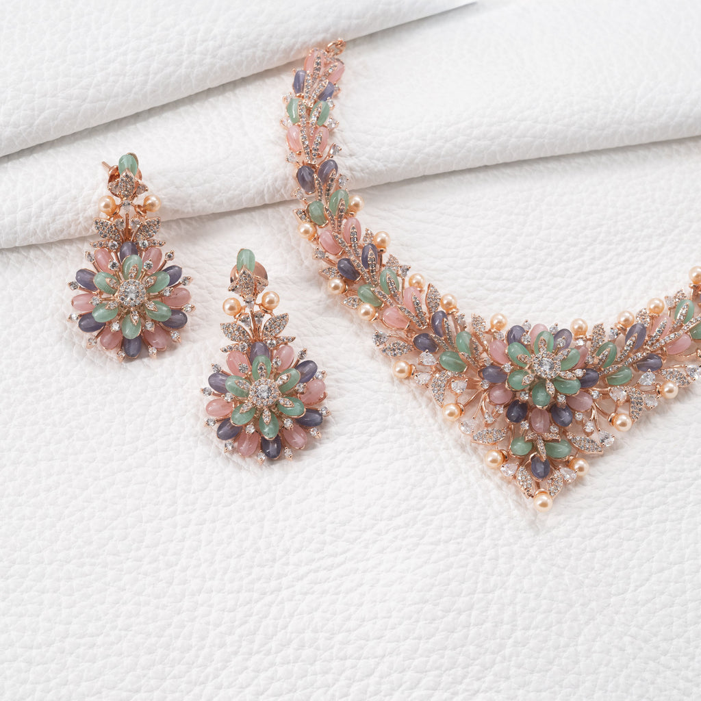 Modern Multicolored Necklace Set