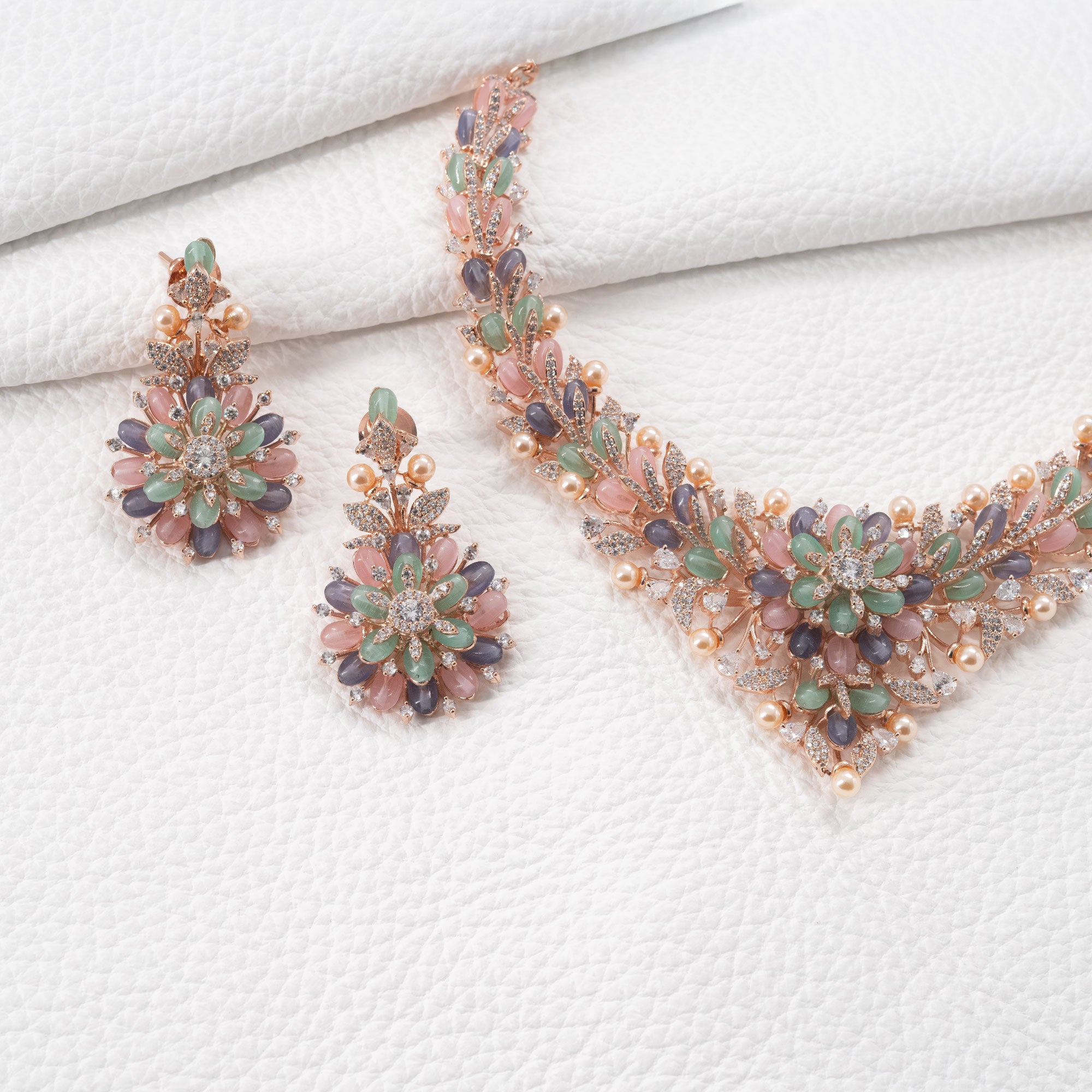 Modern Multicolored Necklace Set