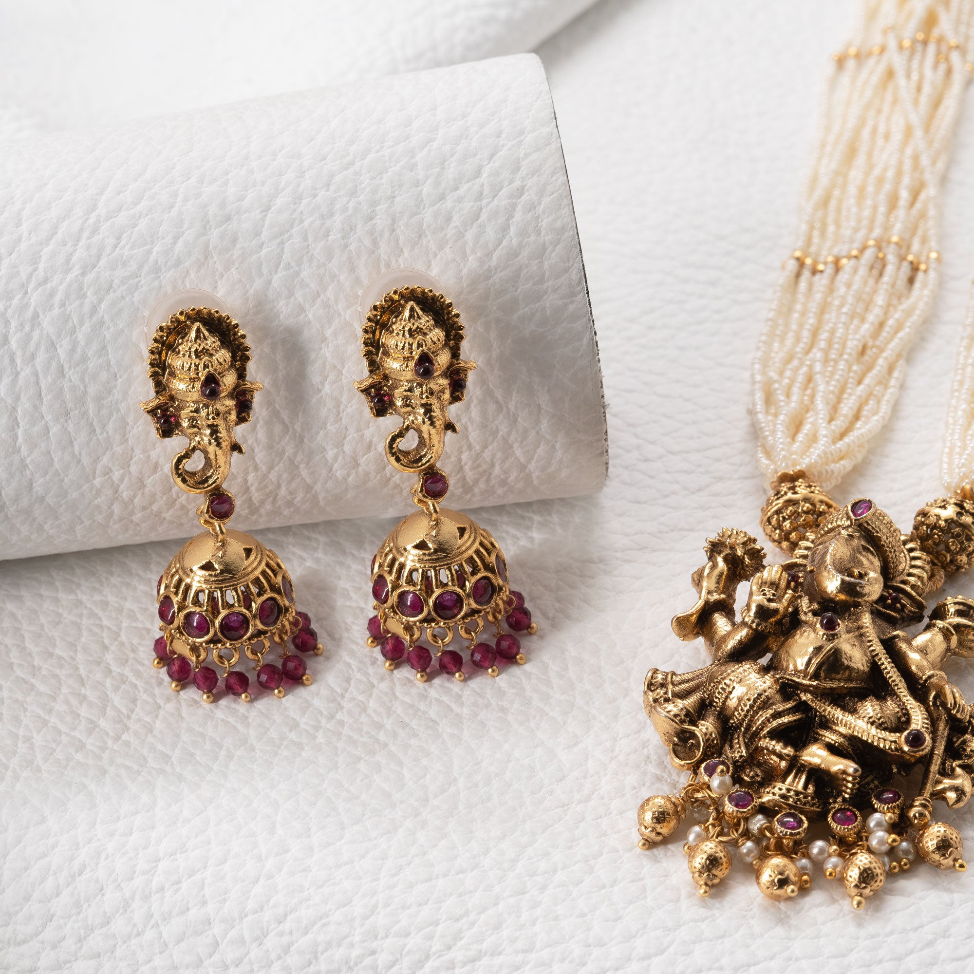 Trendy Ganesha Pendant Necklace Set