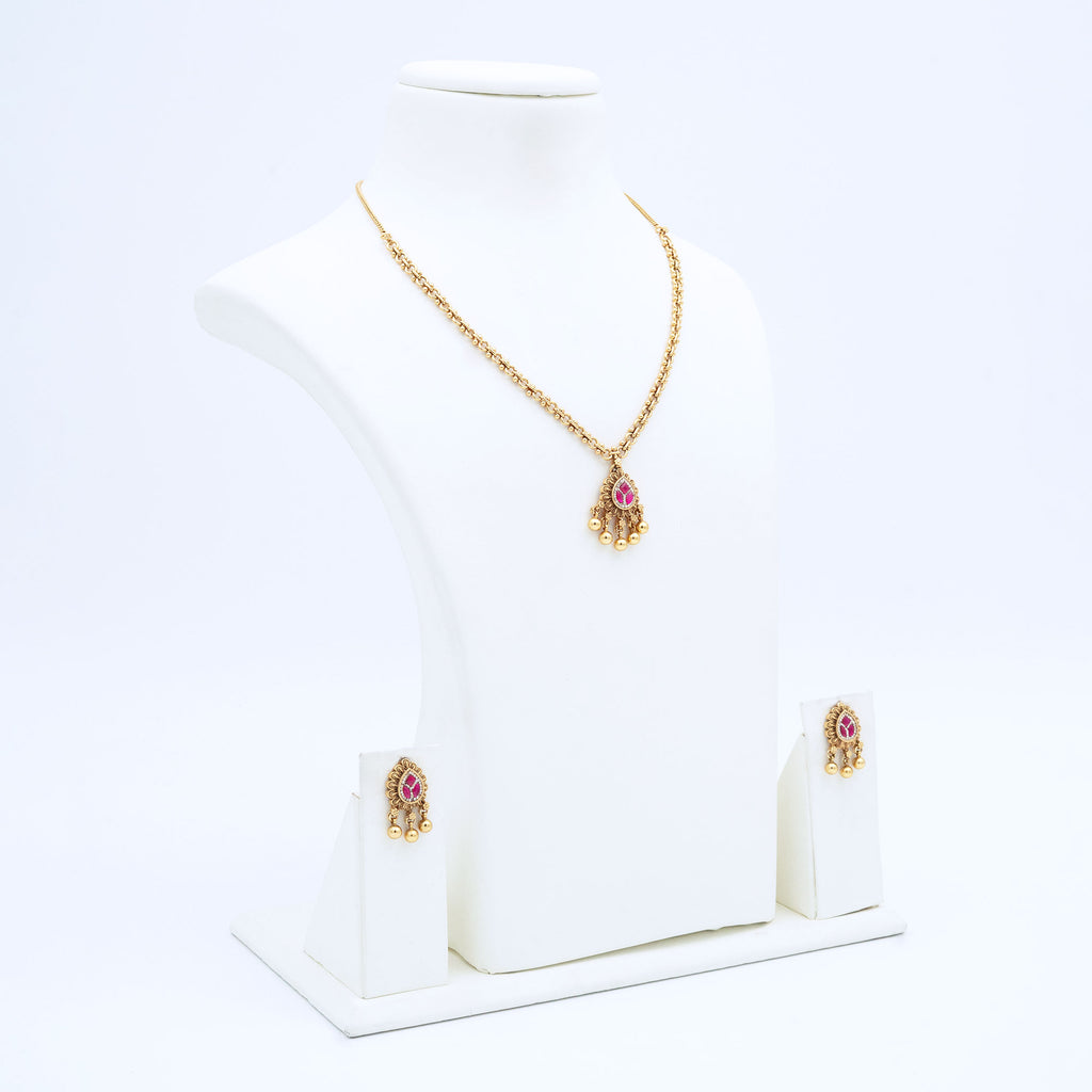 Trendy Spear Pendant Necklace Set