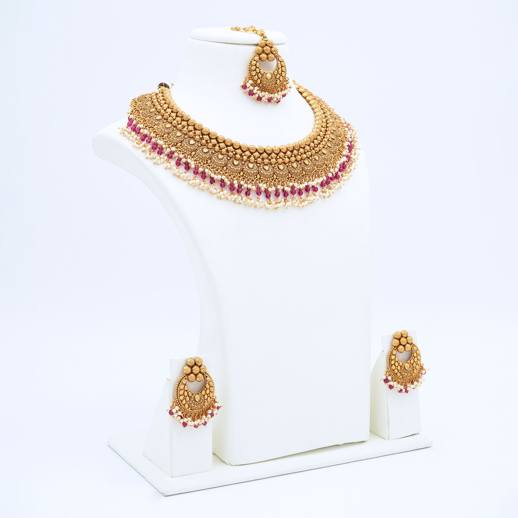 Trendy Crescent Coins Necklace Set