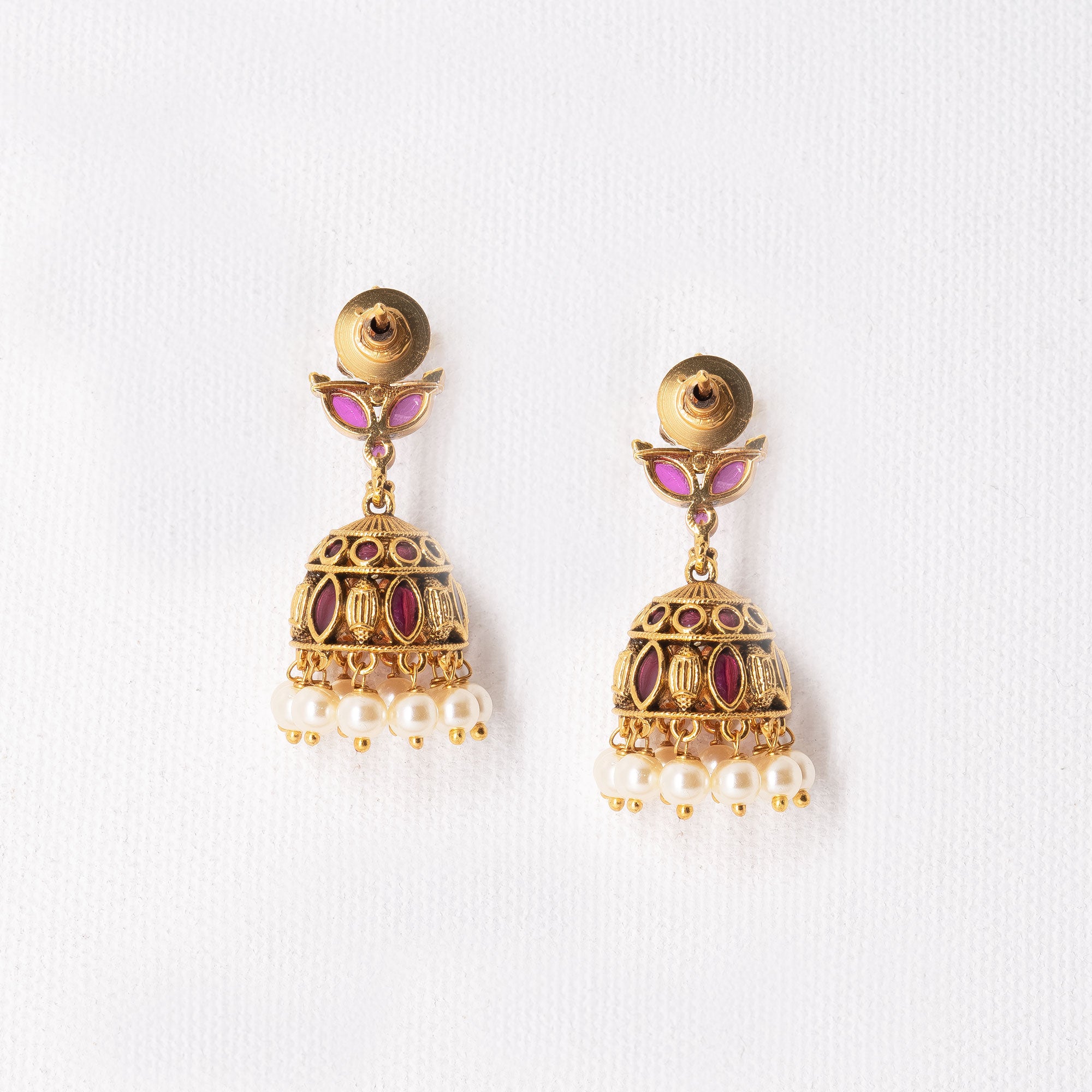 Traditional Two Petal Embryo Earring Set