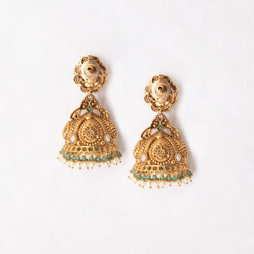 Traditional Floral Spear Earring Set