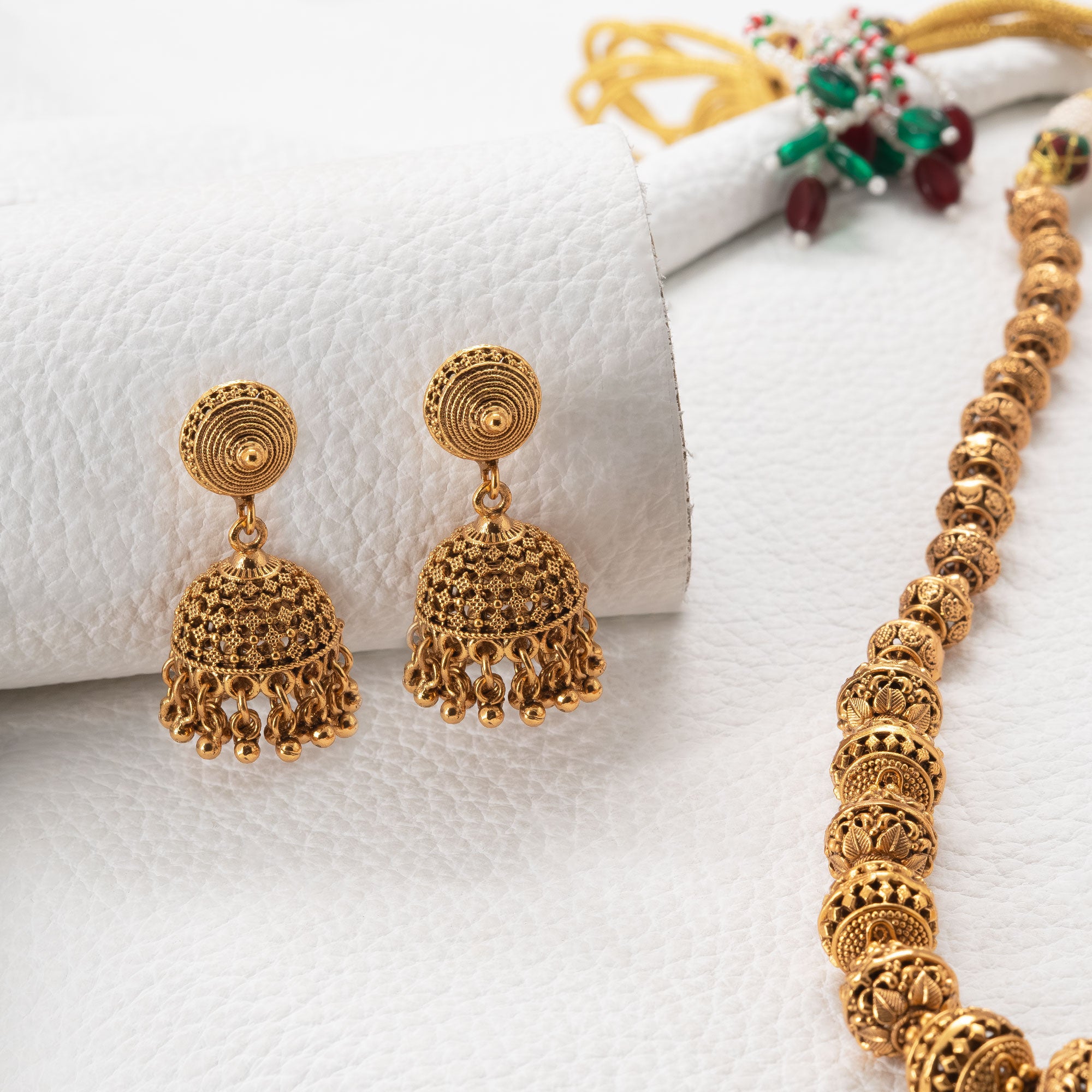 Trendy Small Rudraksha Necklace Set