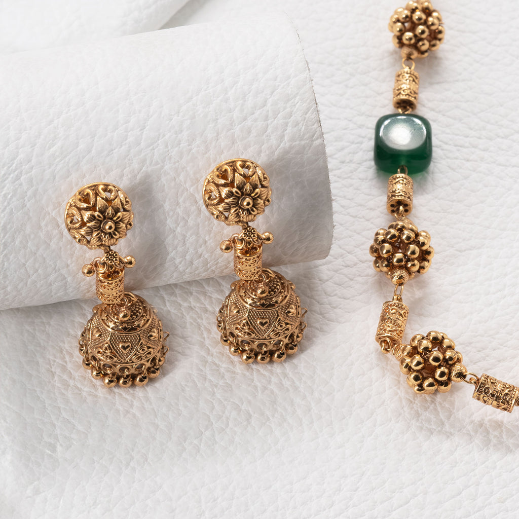 Trendy Floral Bunch Necklace Set