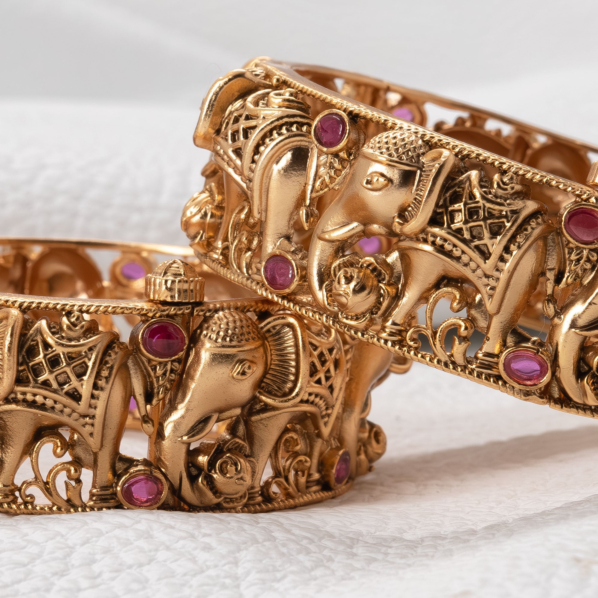 Trendy Elephant Bangles (Set of 2)