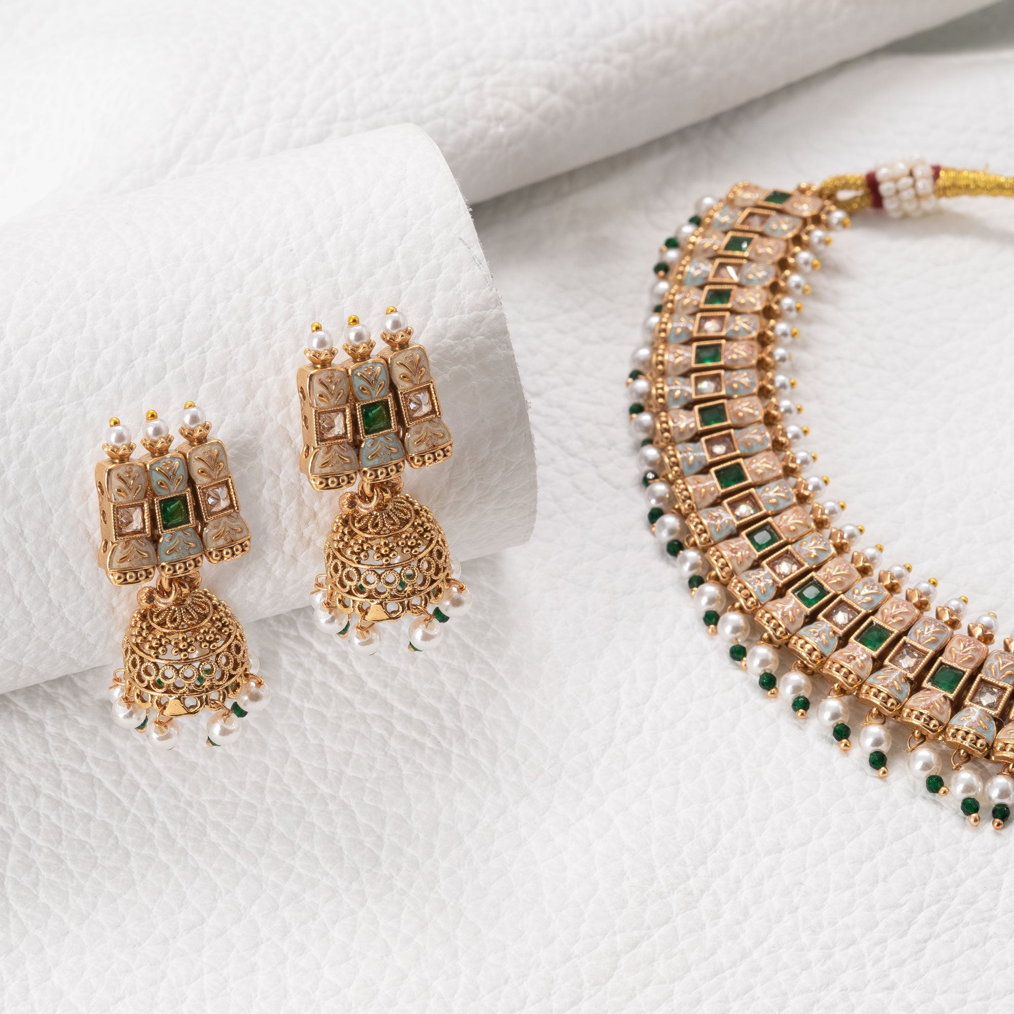 Traditional Meenakari Necklace Set