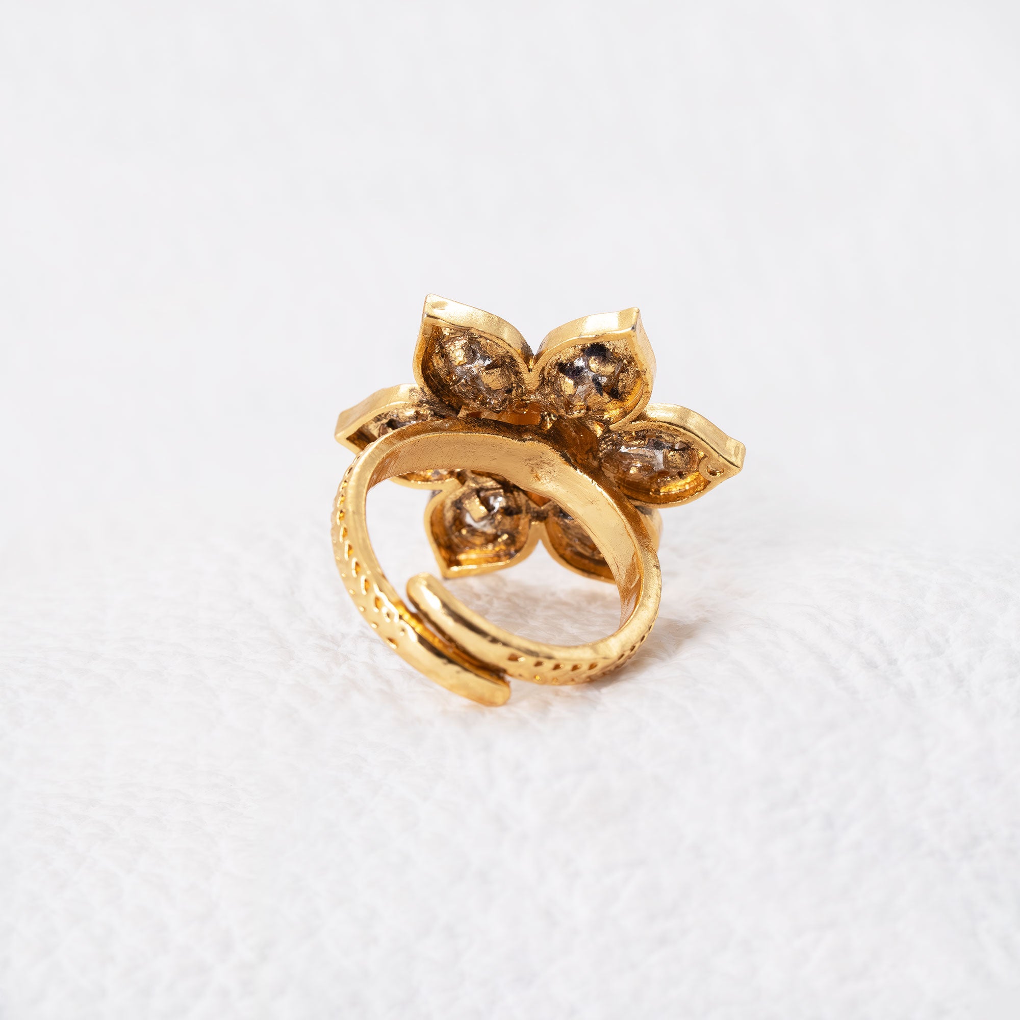 Trendy Floral Adjustable Ring