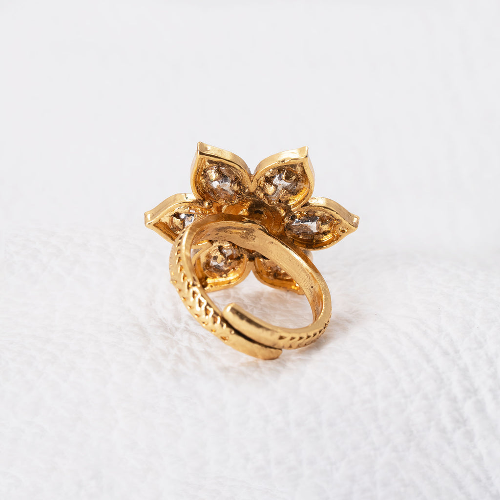 Trendy Floral Adjustable Ring