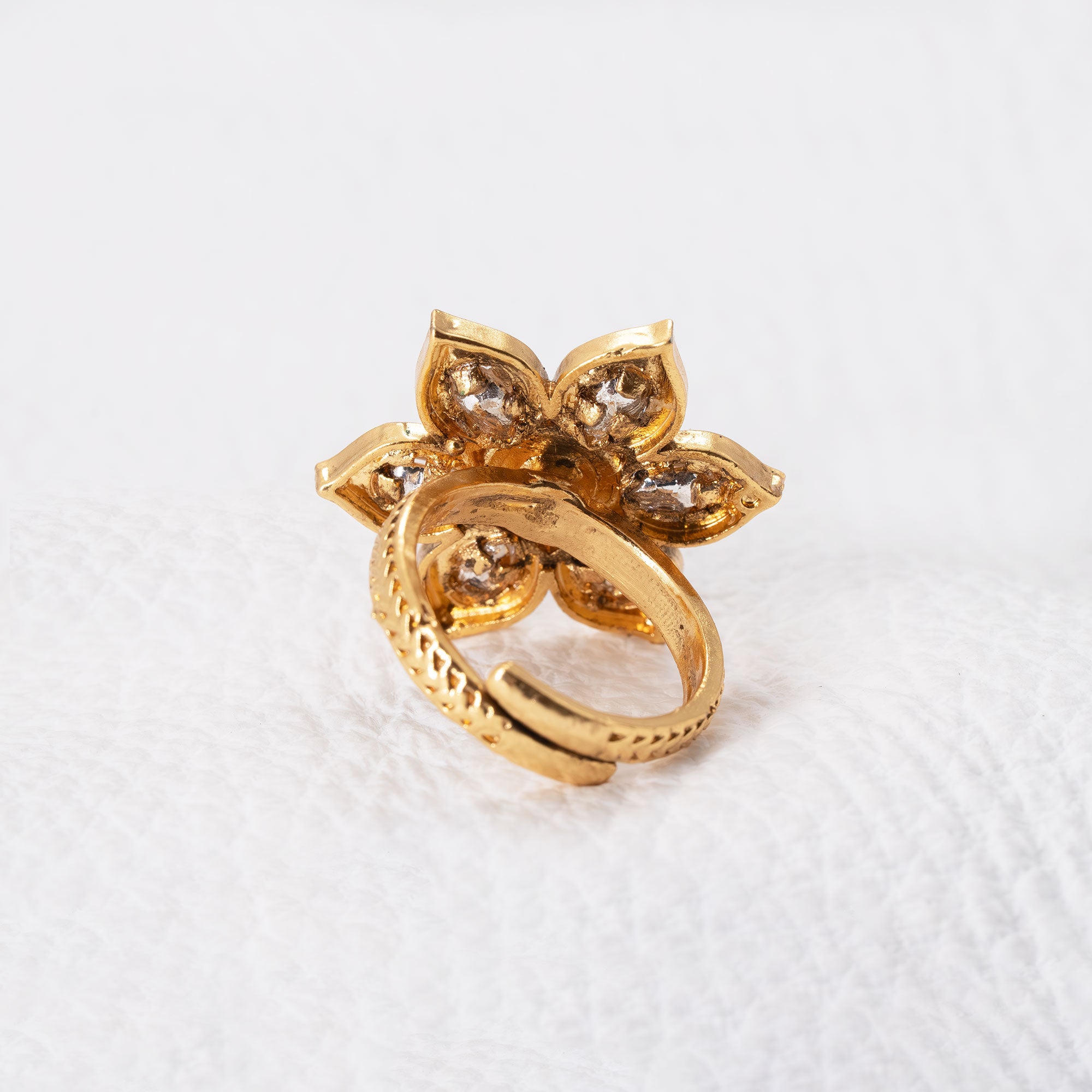 Trendy Floral Adjustable Ring