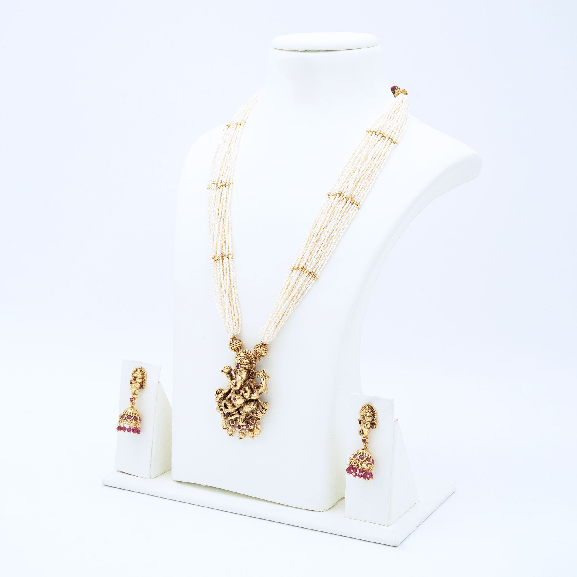 Trendy Ganesha Pendant Necklace Set