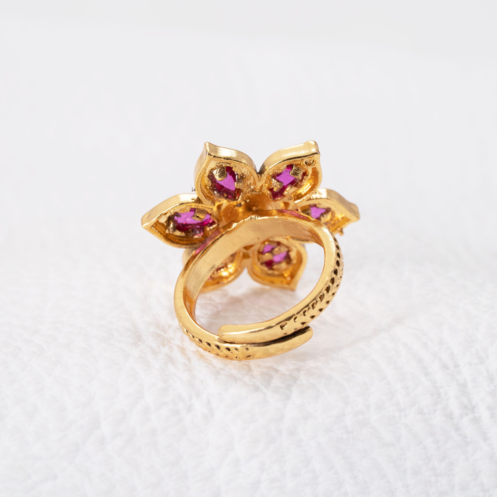 Trendy Floral Adjustable Ring