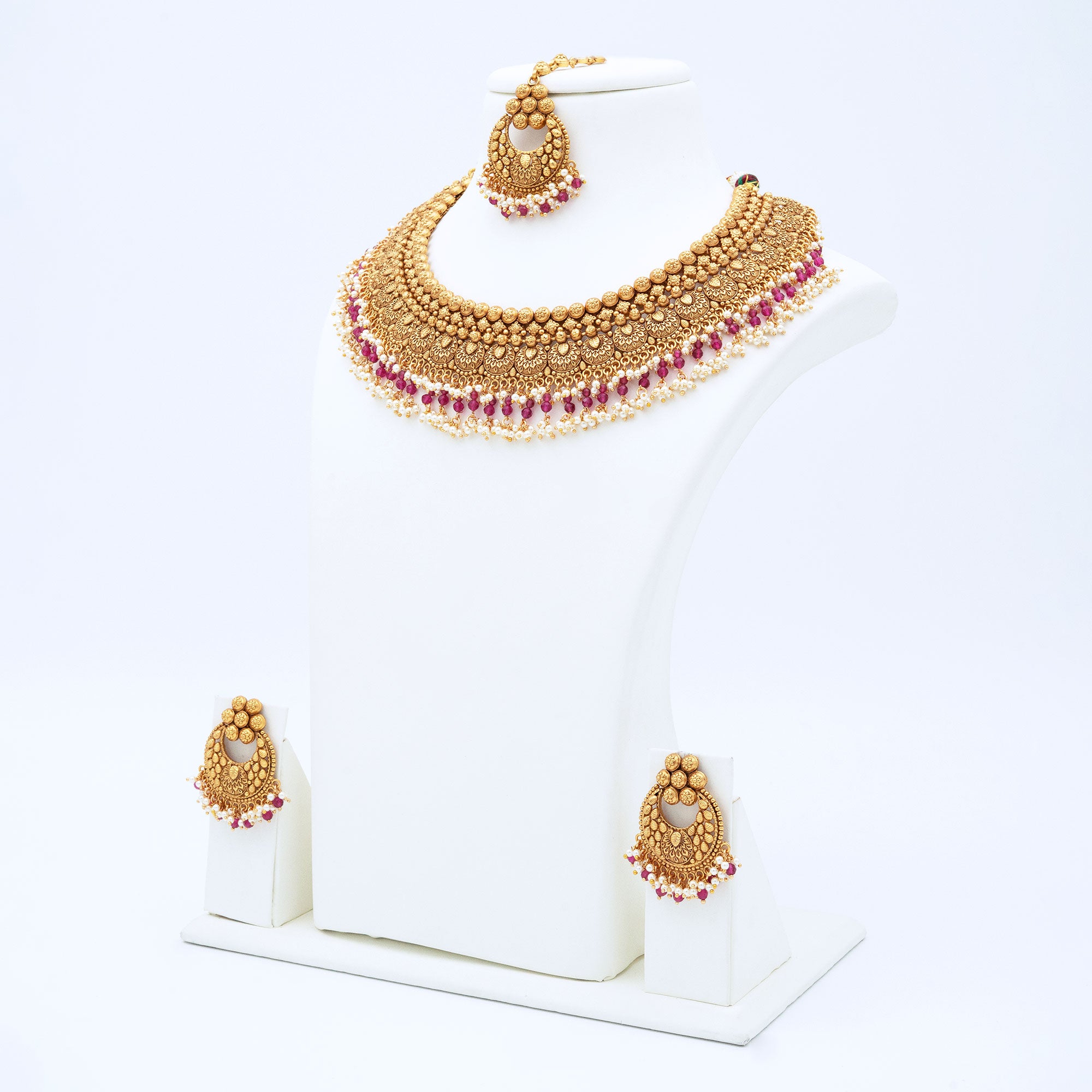 Trendy Crescent Coins Necklace Set