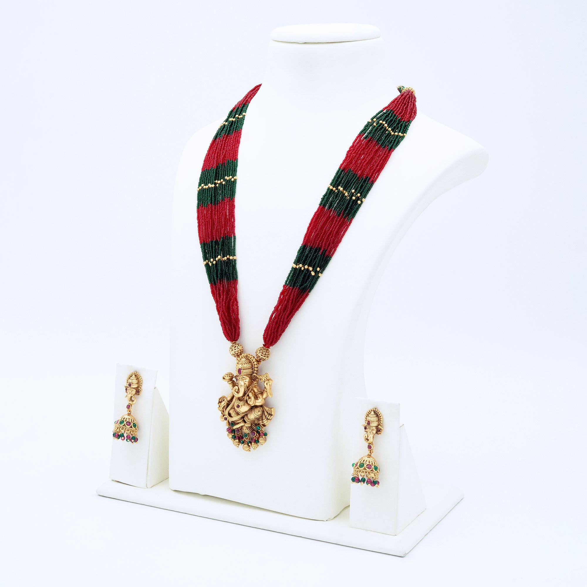 Trendy Ganesha Pendant Necklace Set