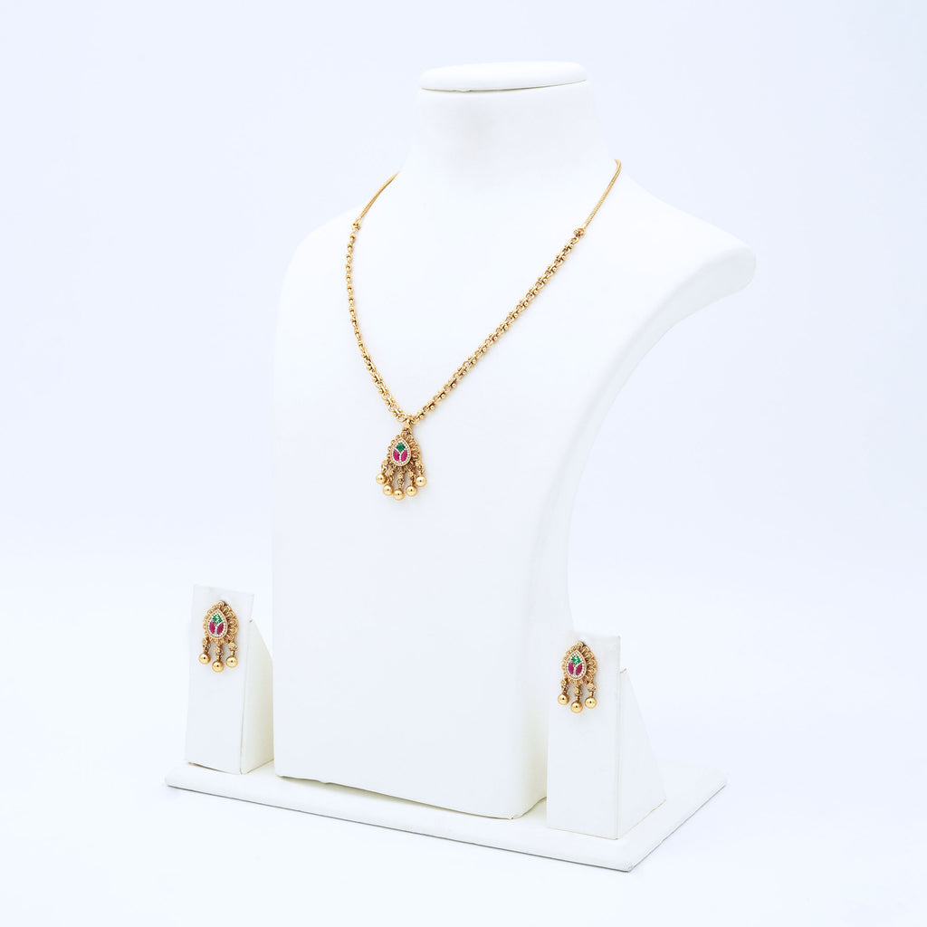 Trendy Spear Pendant Necklace Set