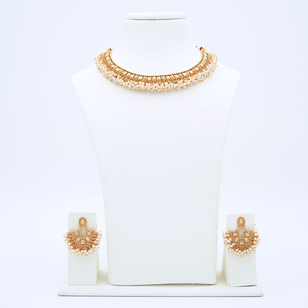 Traditional Butterfly Floral Necklace Set