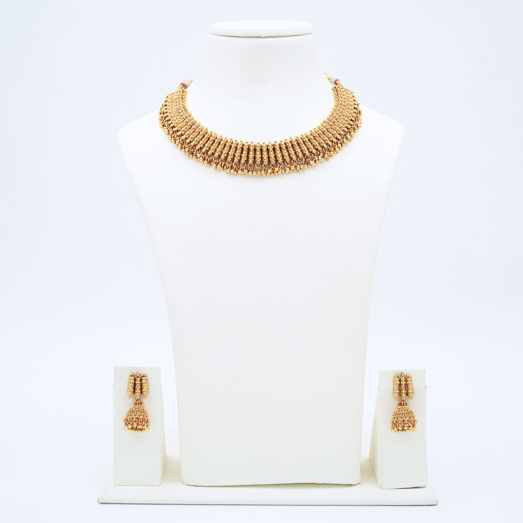 Traditional Column Necklace Set