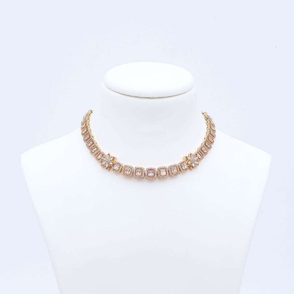 Modern Starbust Rectangular Necklace Set