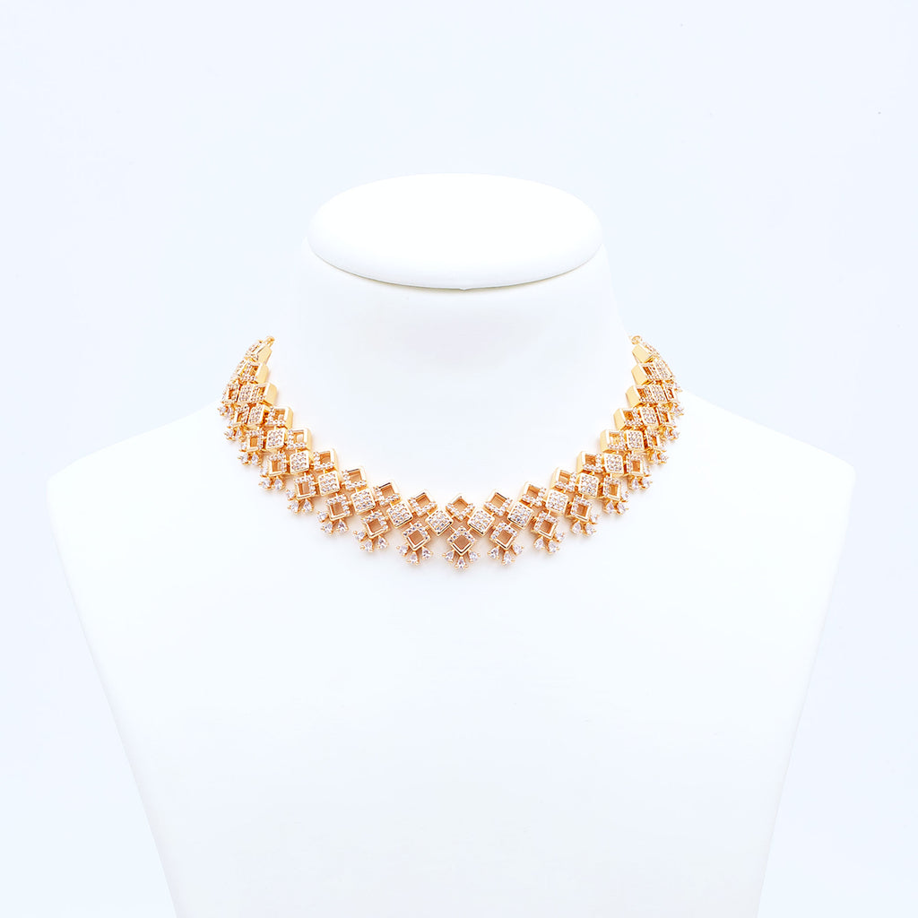 Modern Honeycomb Necklace Set