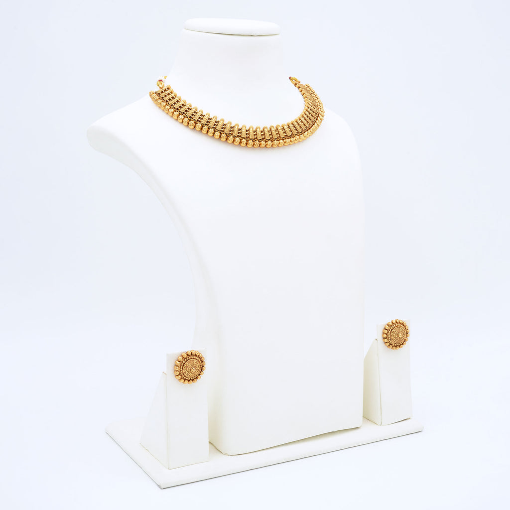 Traditional Tiny Floral Necklace Set