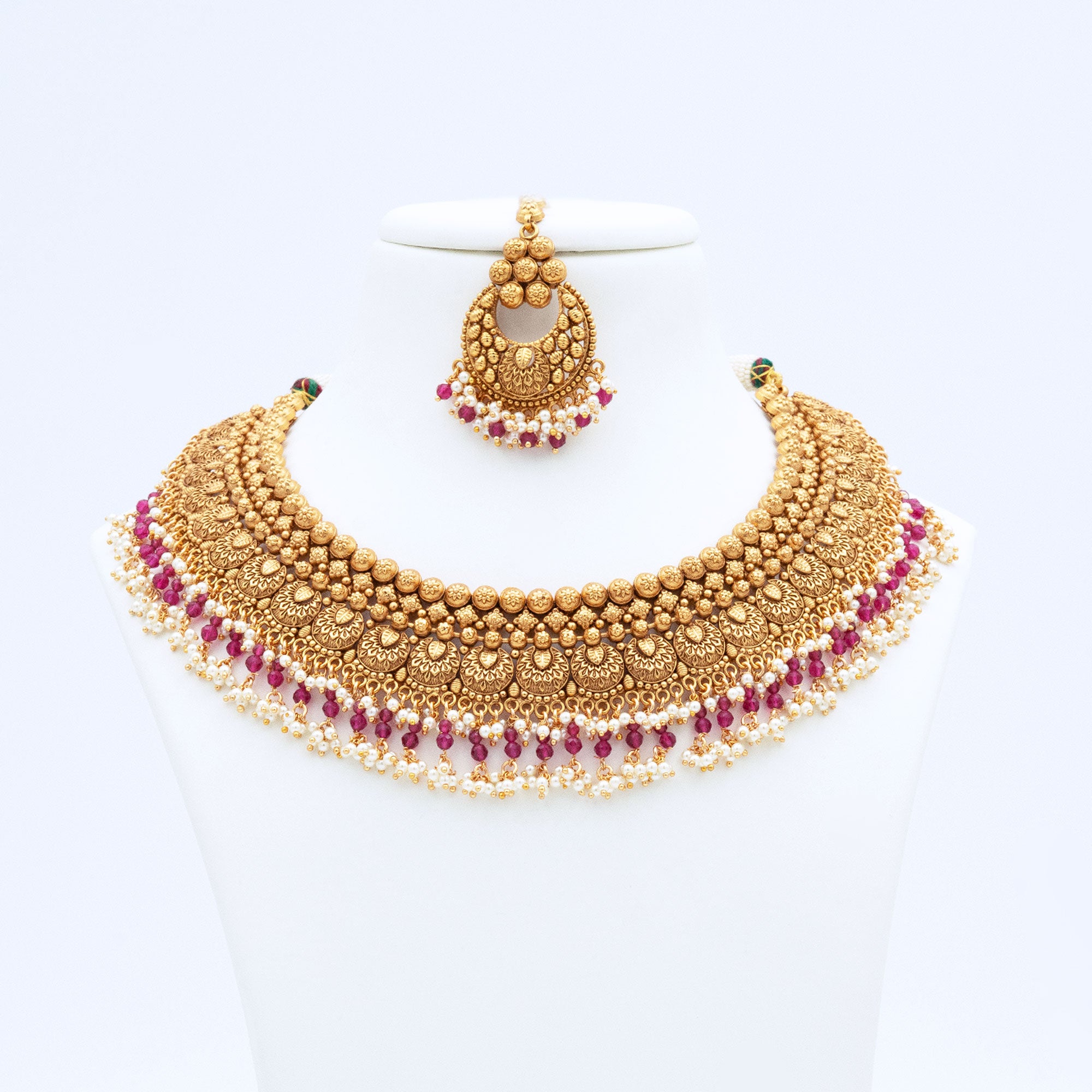 Trendy Crescent Coins Necklace Set