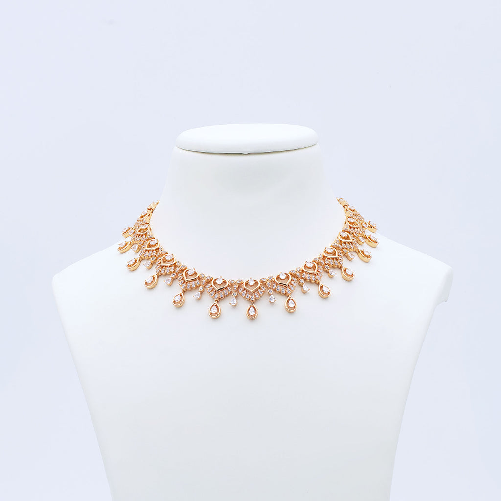 Modern Half Drop Necklace Set