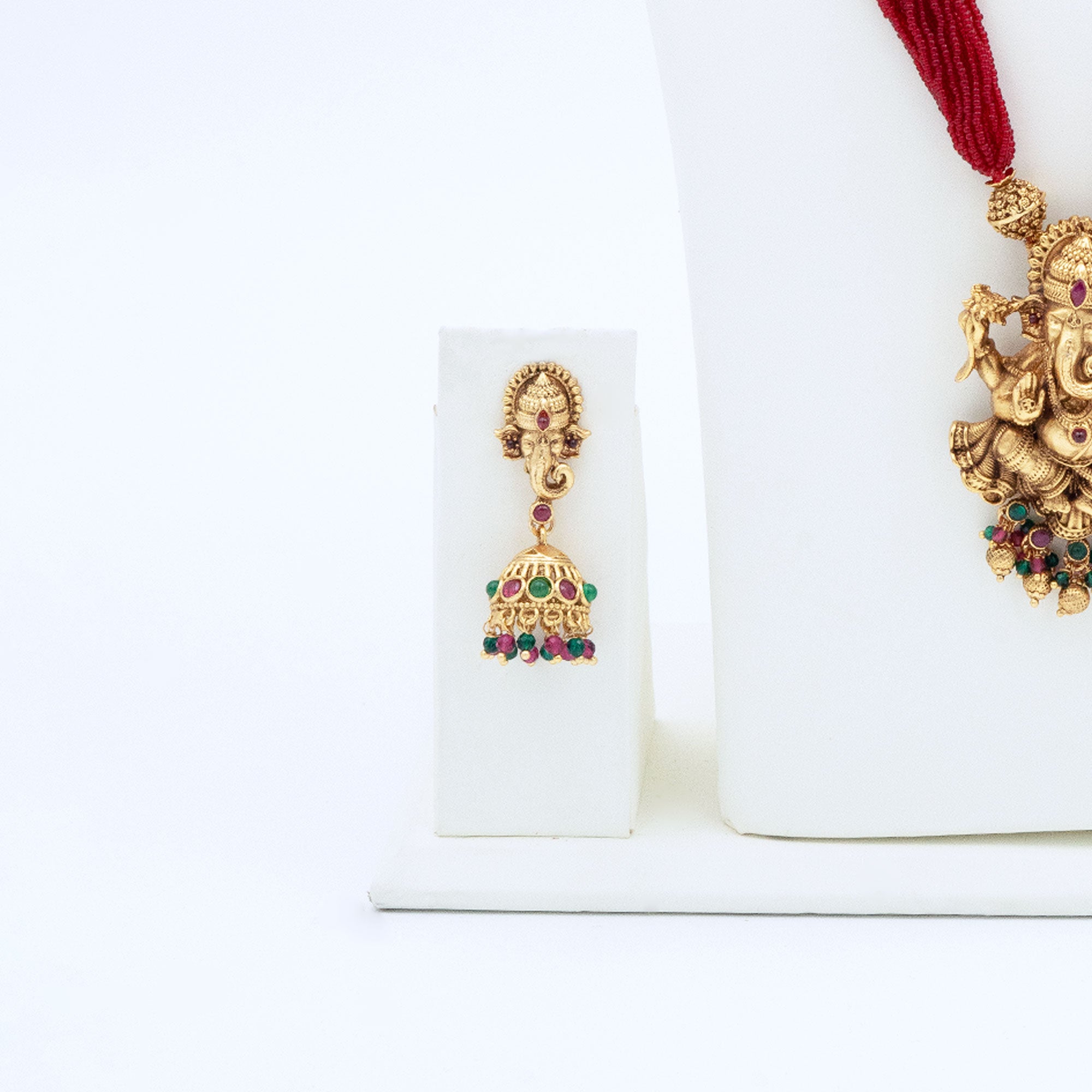 Trendy Ganesha Pendant Necklace Set