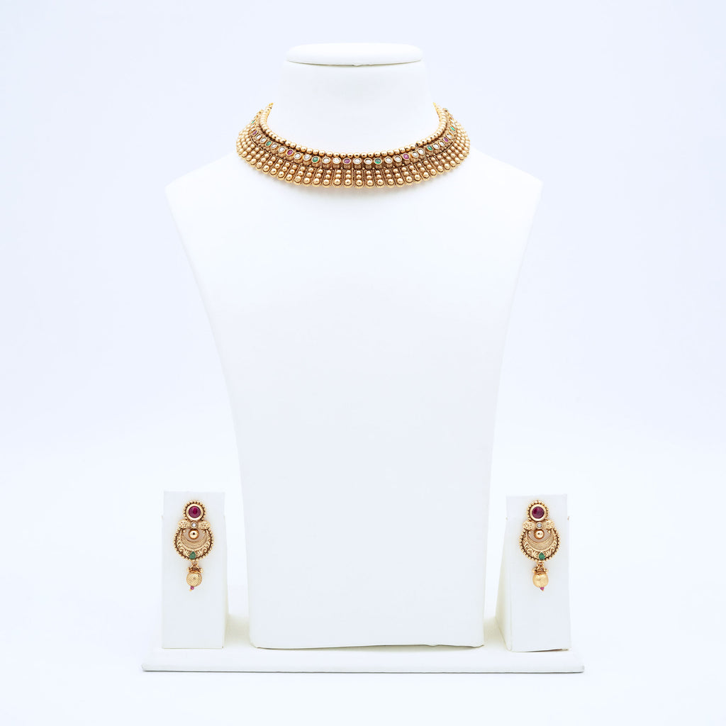 Trendy Long Petal Necklace Set