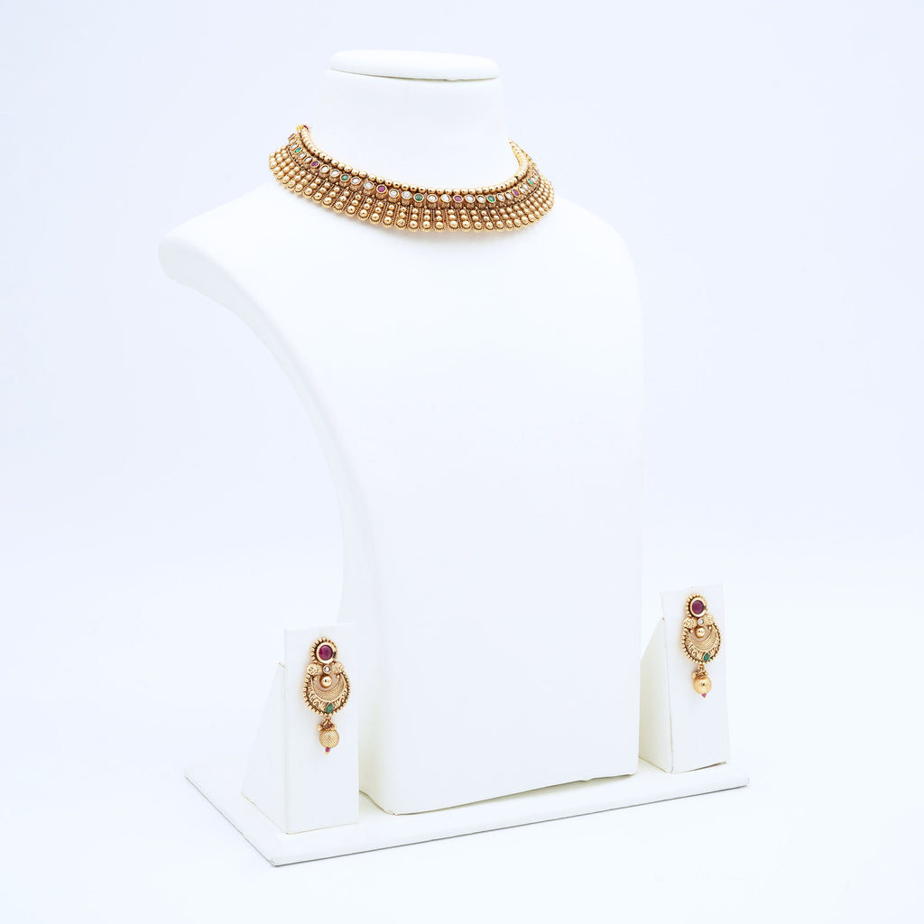 Trendy Long Petal Necklace Set