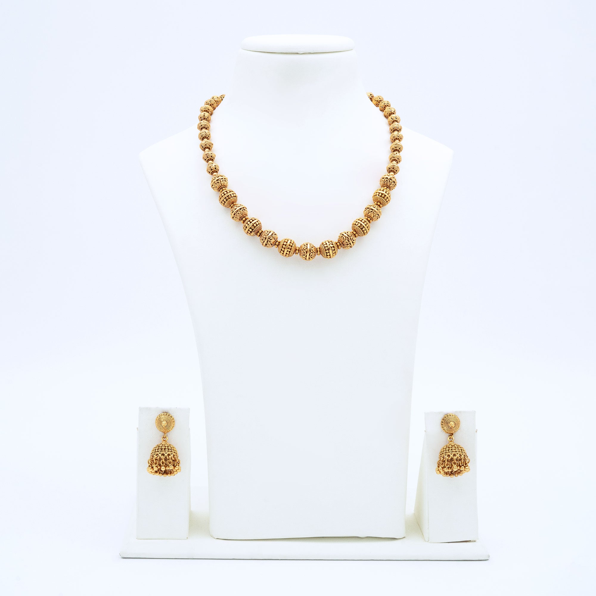 Trendy Small Rudraksha Necklace Set