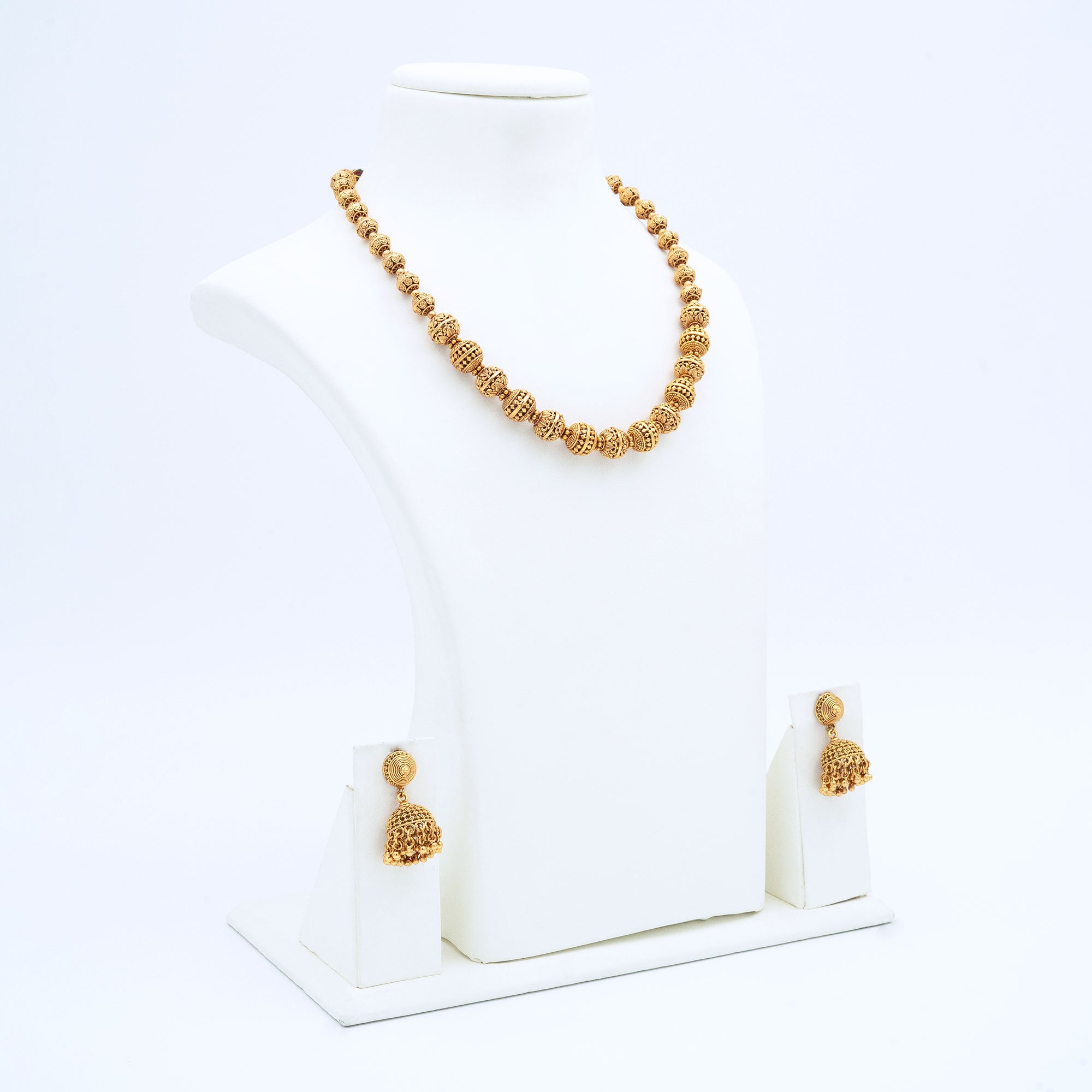 Trendy Small Rudraksha Necklace Set