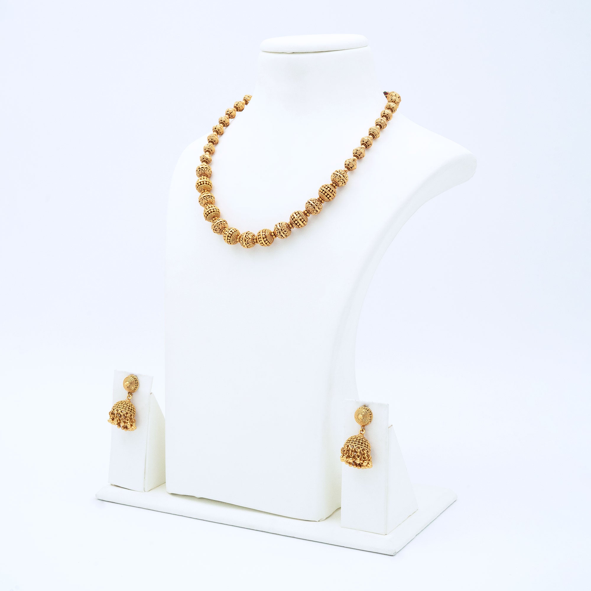 Trendy Small Rudraksha Necklace Set
