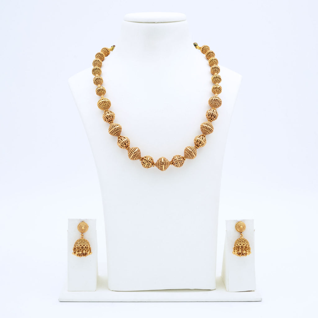Trendy Big Rudraksha Necklace Set