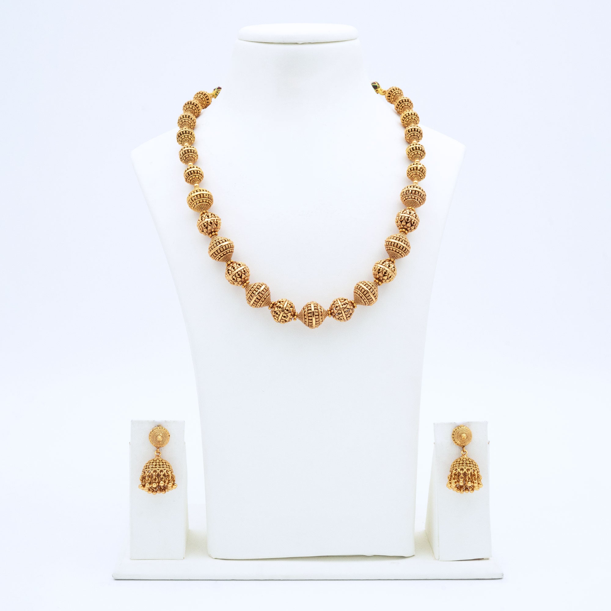 Trendy Big Rudraksha Necklace Set