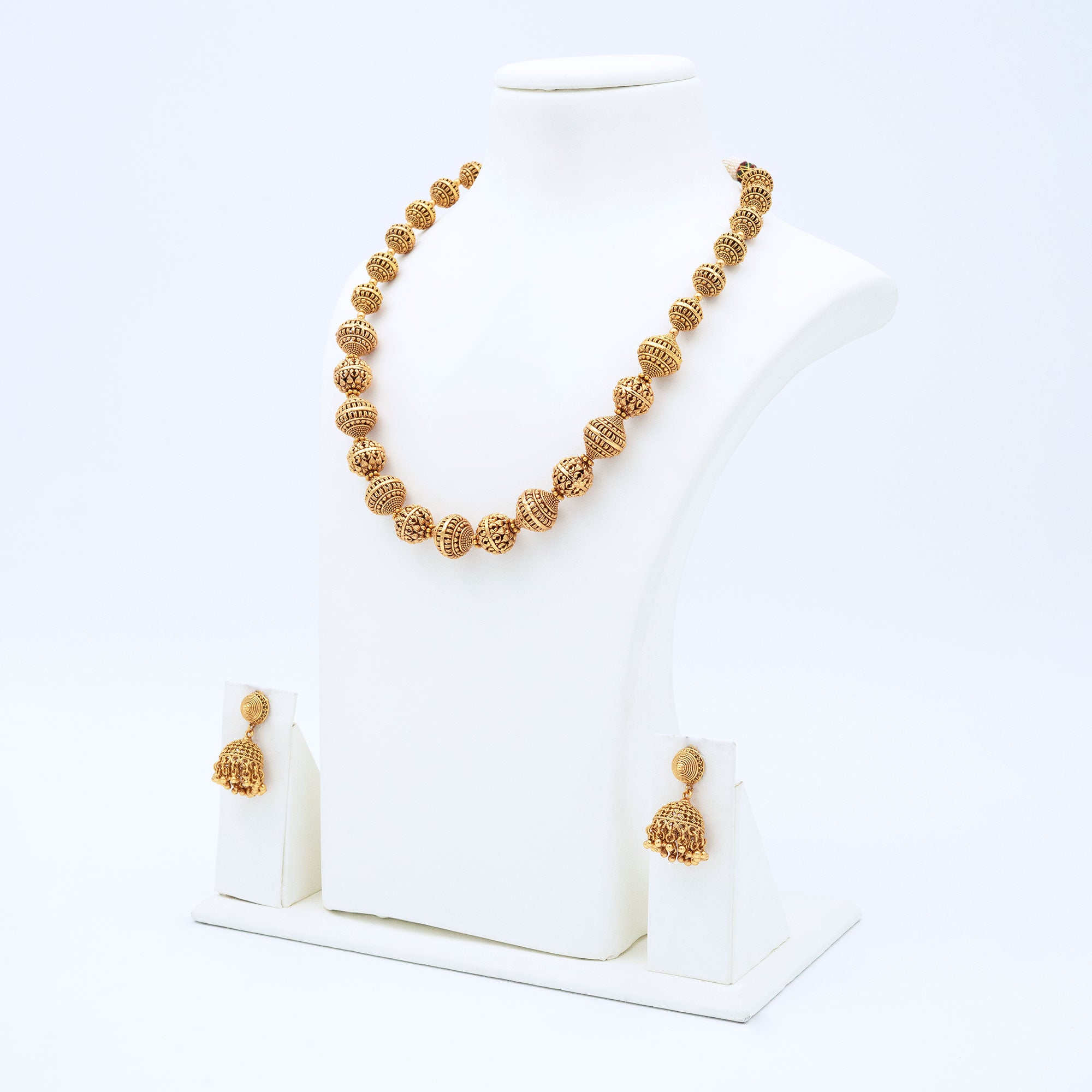Trendy Big Rudraksha Necklace Set