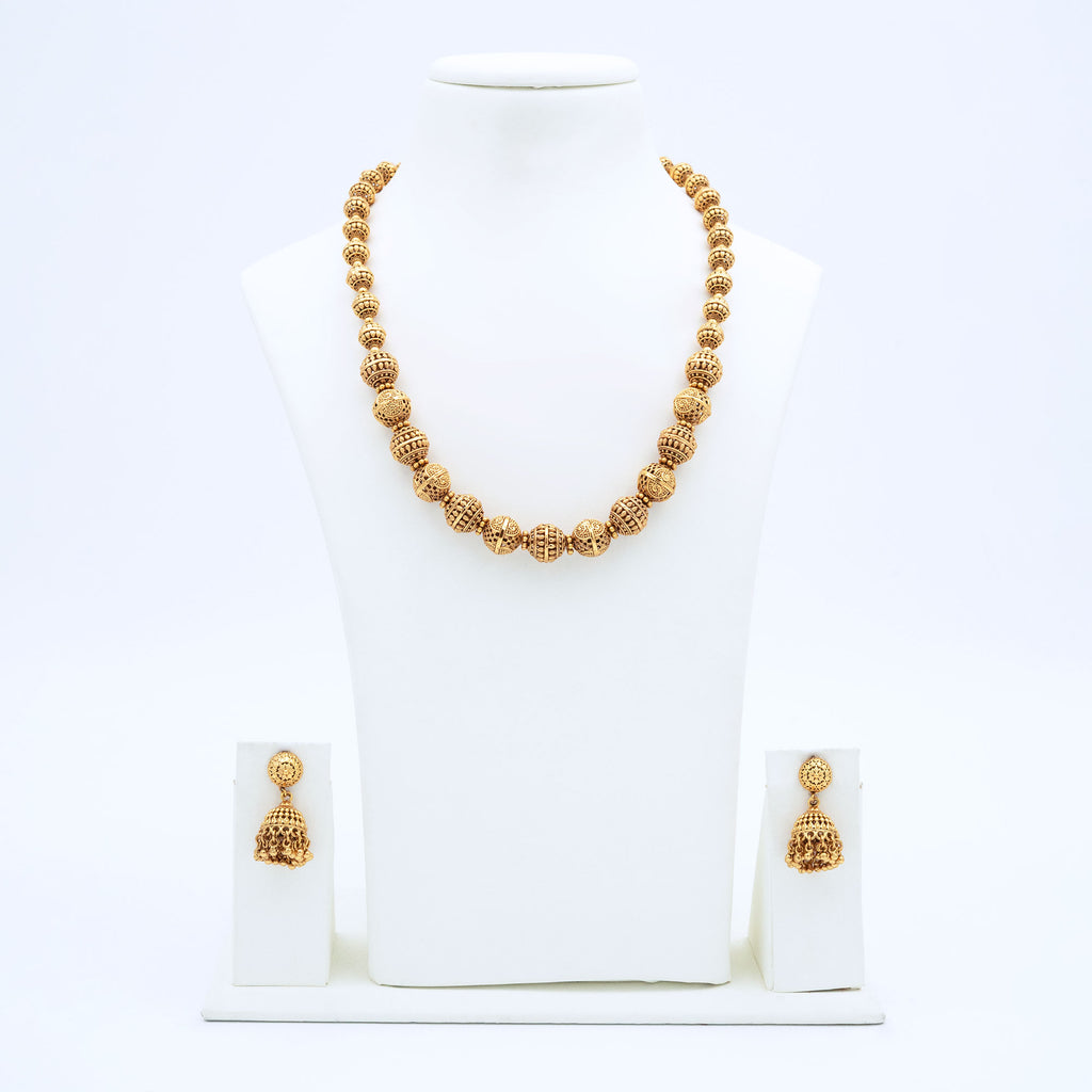 Trendy Small Rudraksha Necklace Set