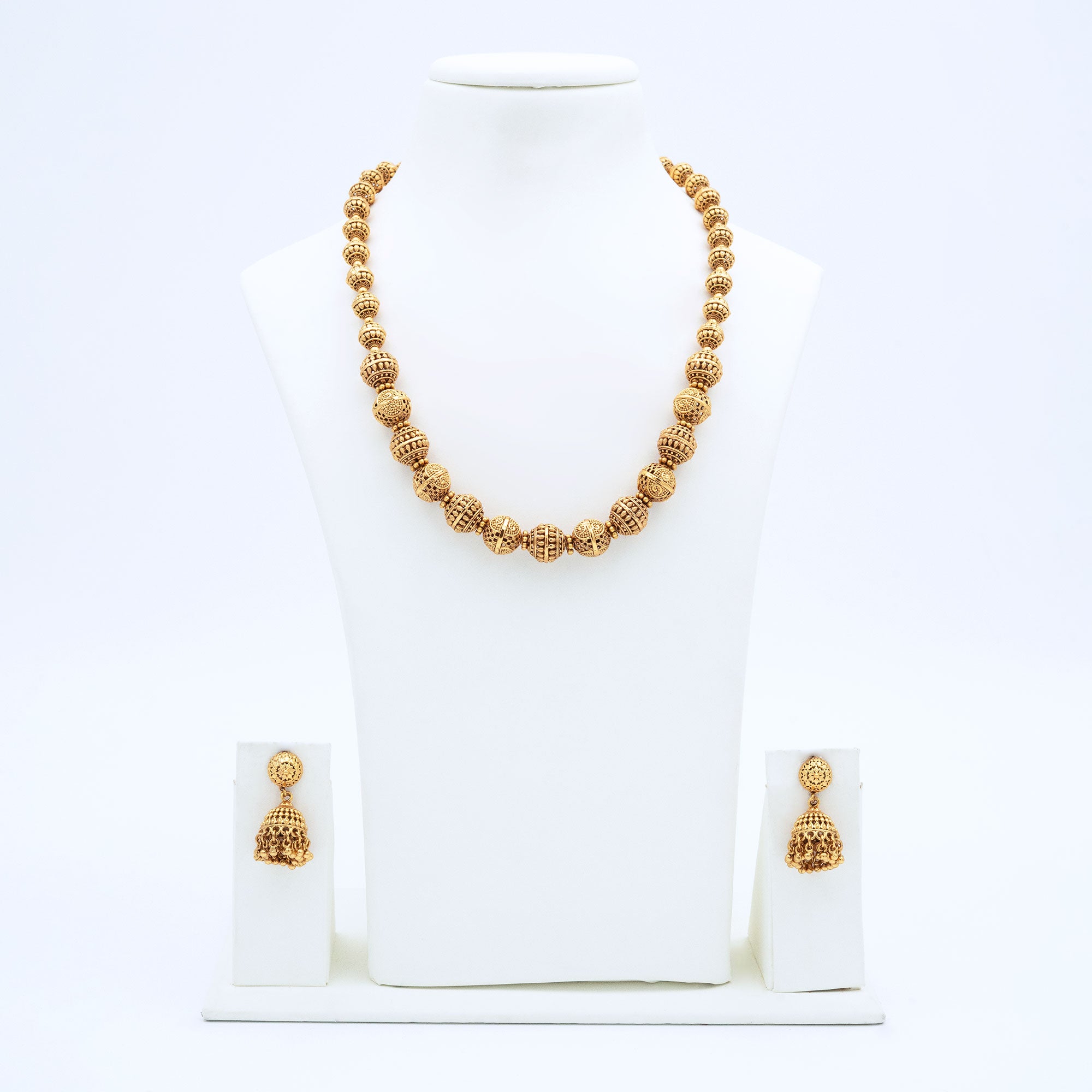 Trendy Small Rudraksha Necklace Set