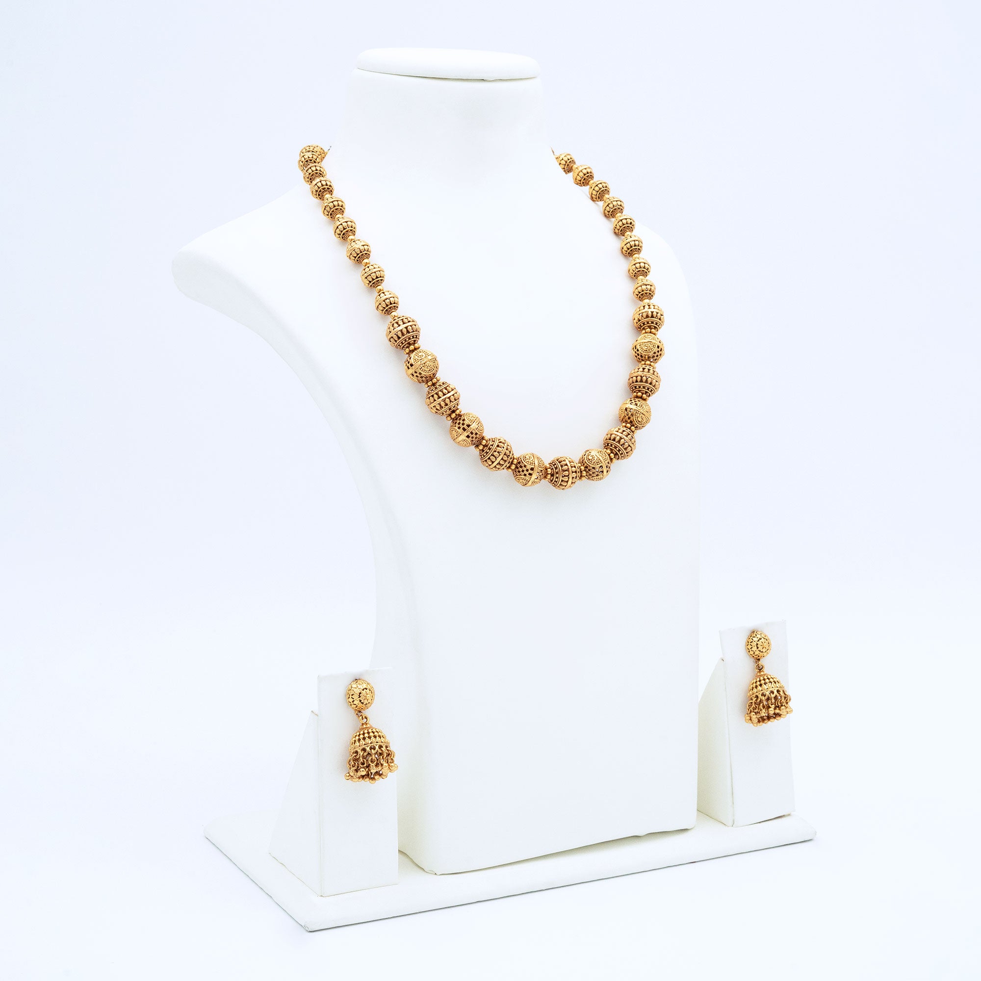 Trendy Small Rudraksha Necklace Set