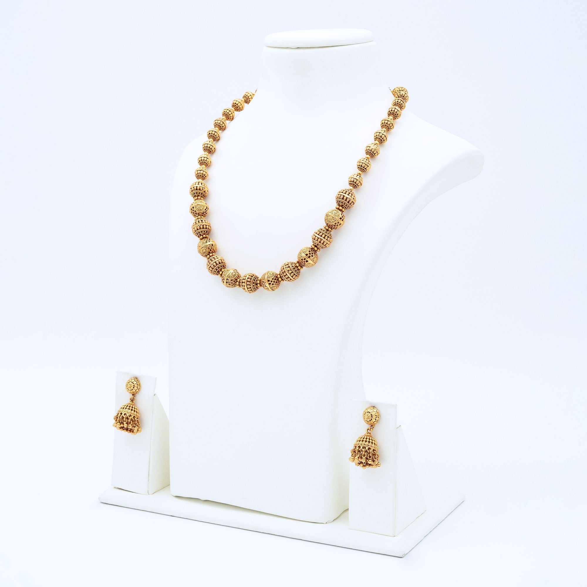 Trendy Small Rudraksha Necklace Set