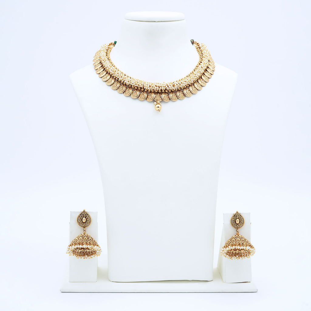 Trendy Lakshmi Coin Necklace Set
