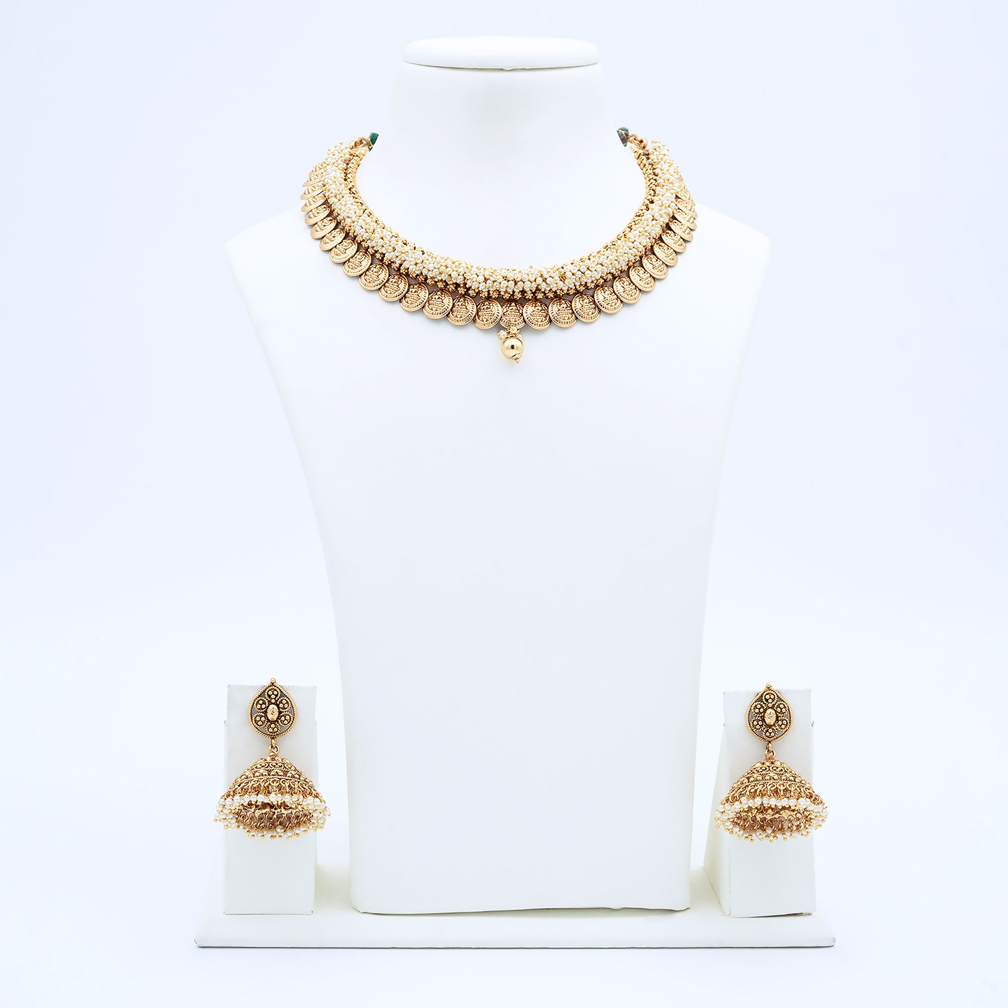 Trendy Lakshmi Coin Necklace Set