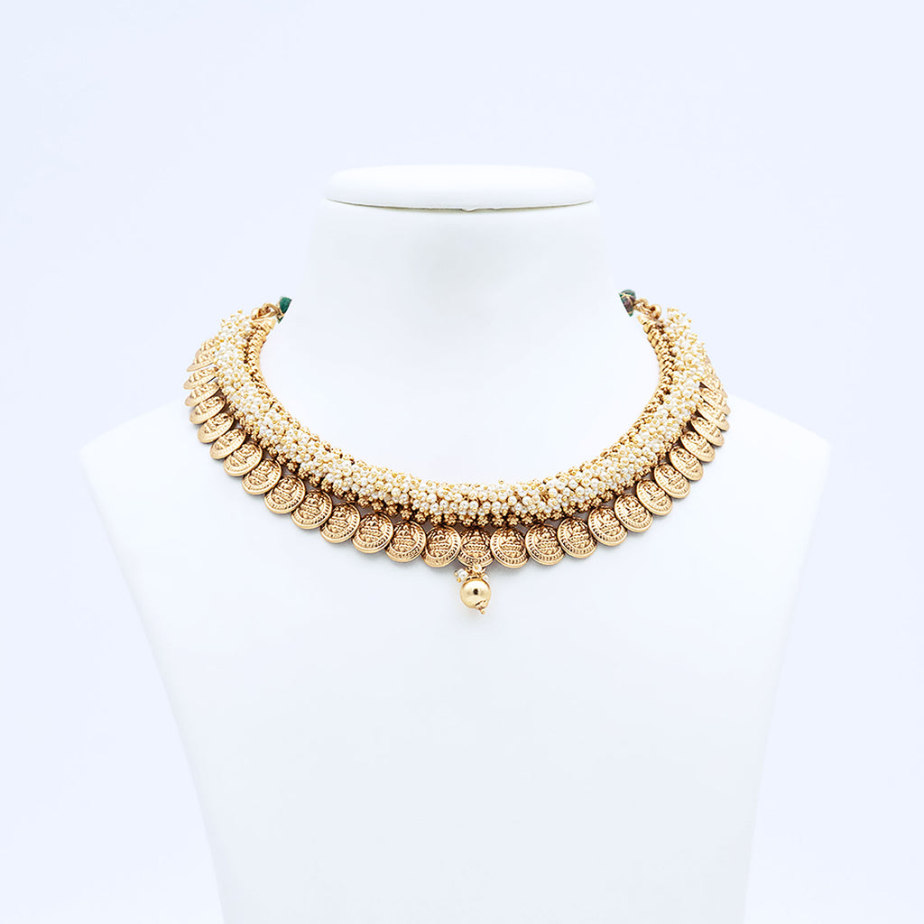 Trendy Lakshmi Coin Necklace Set