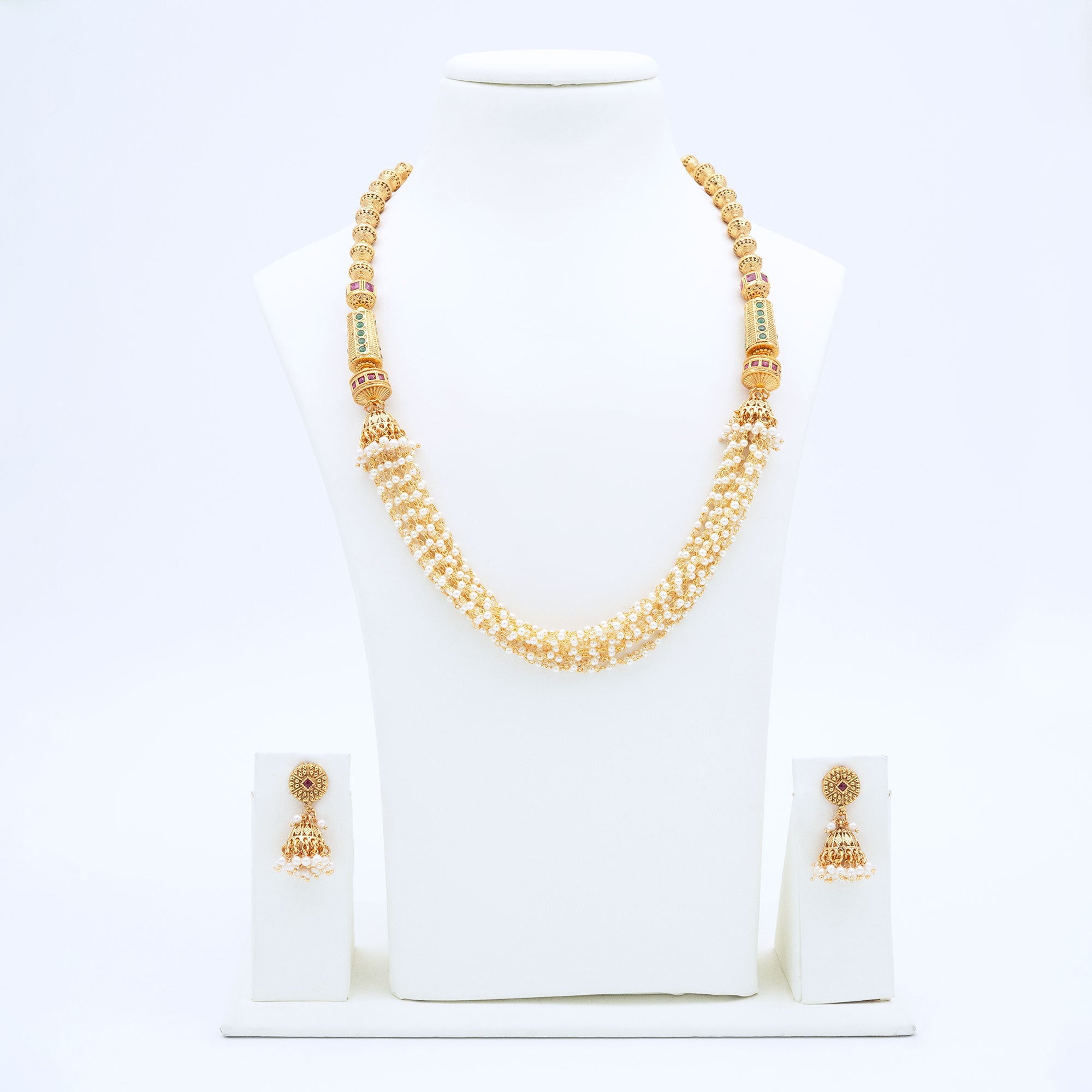Trendy Layered Pearl Necklace set