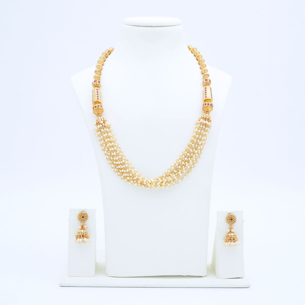 Trendy Layered Pearl Necklace set